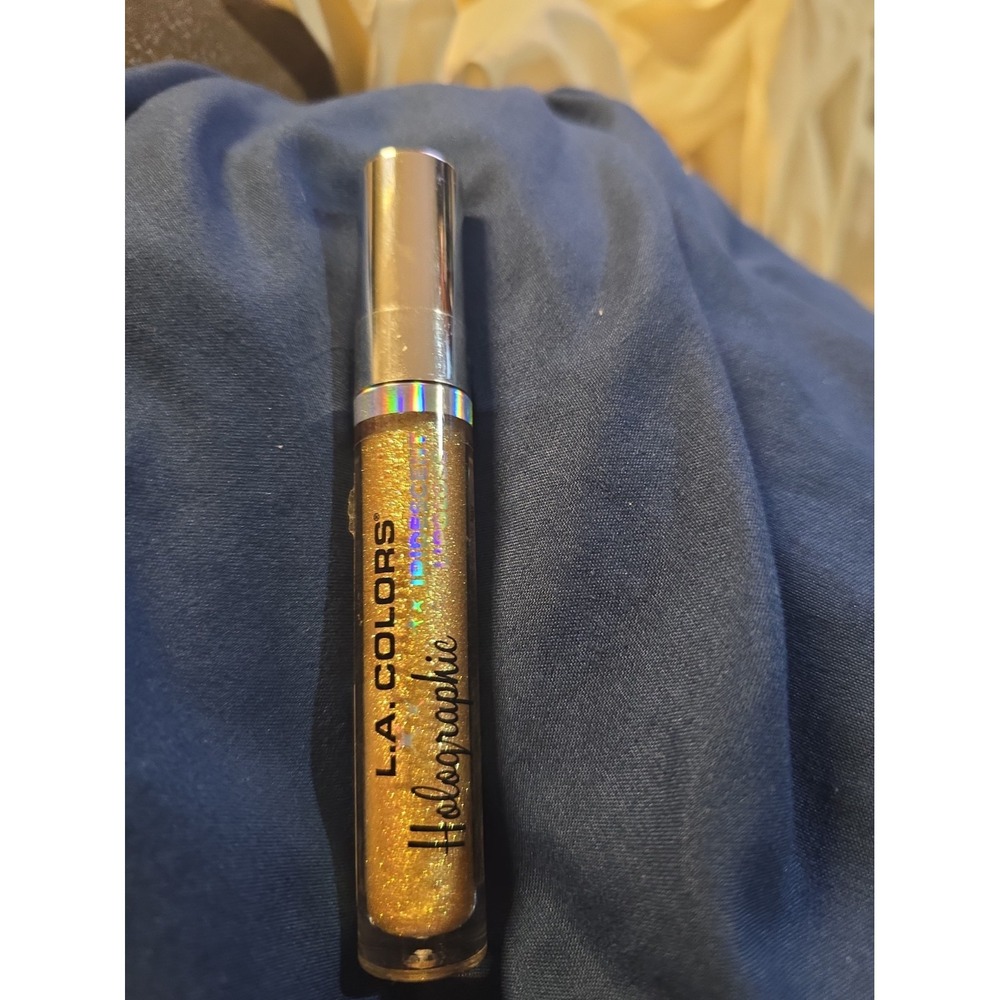 L.A. Colors Holographic Iridescent Lip Gloss Gold Rush CLG422 Sparkly Bling New